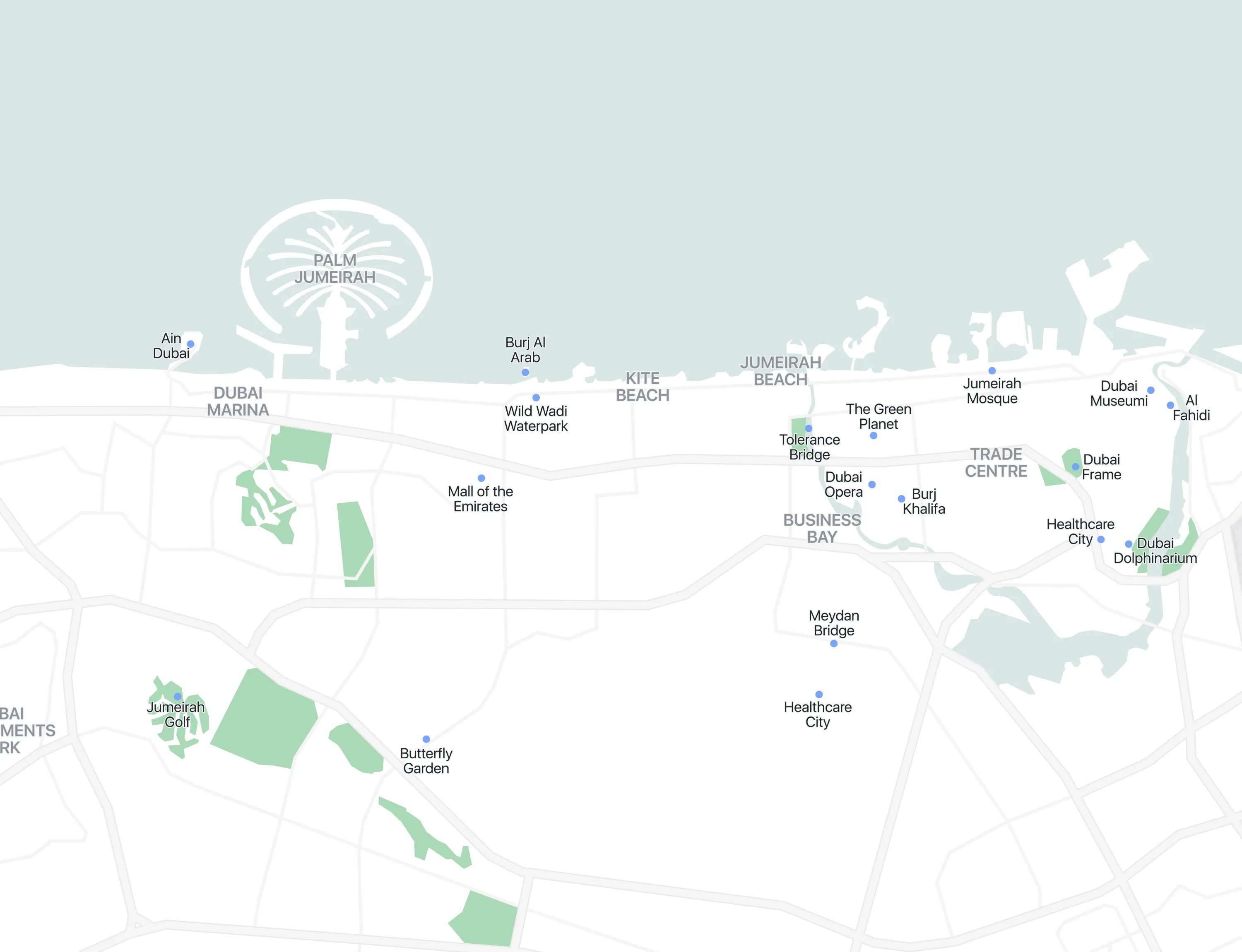 Map of Palm Jumeirah