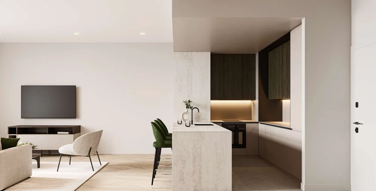 1 Wood Residence interior in Jumeirah Village Circle, Dubai