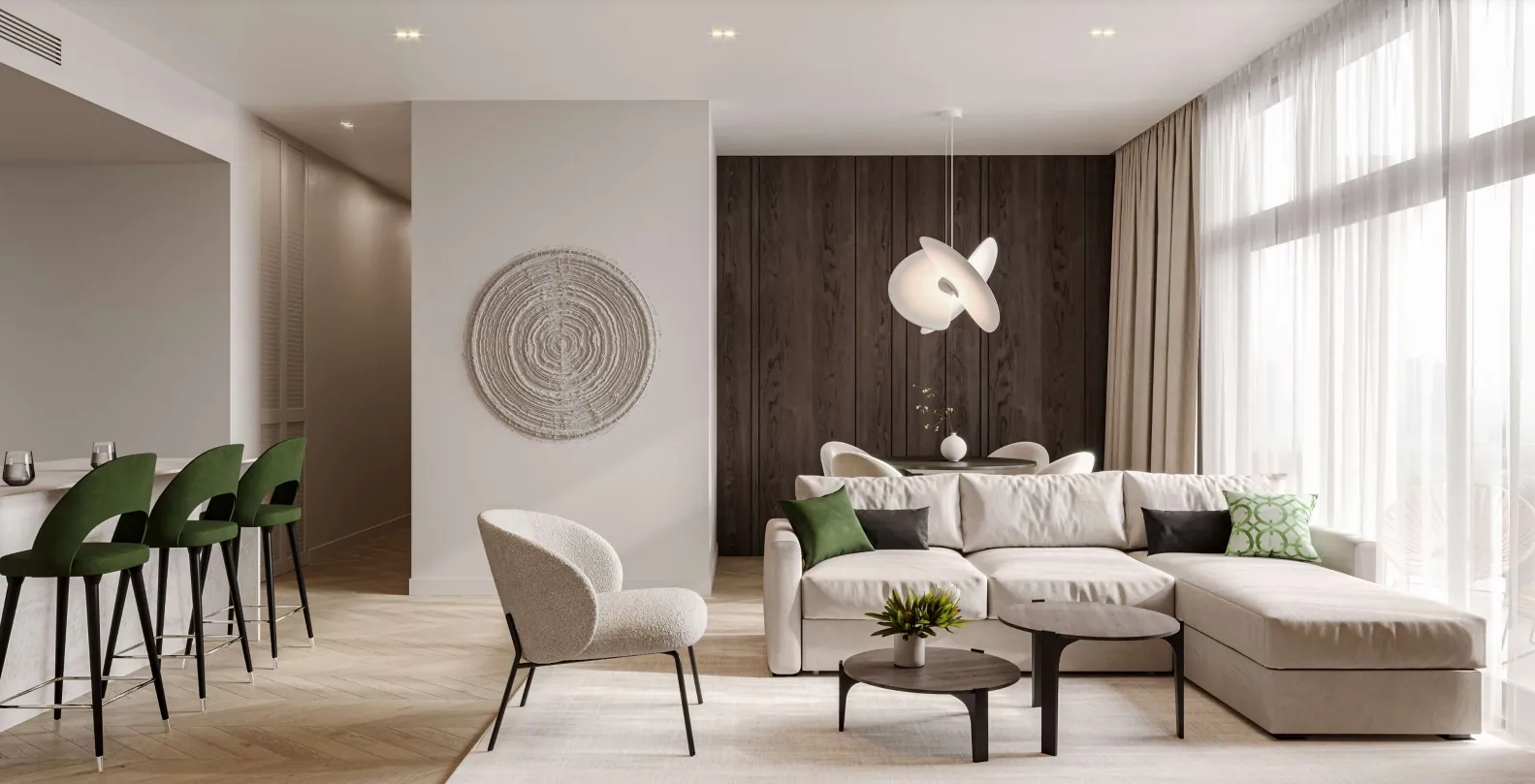 1 Wood Residence interior in Jumeirah Village Circle, Dubai