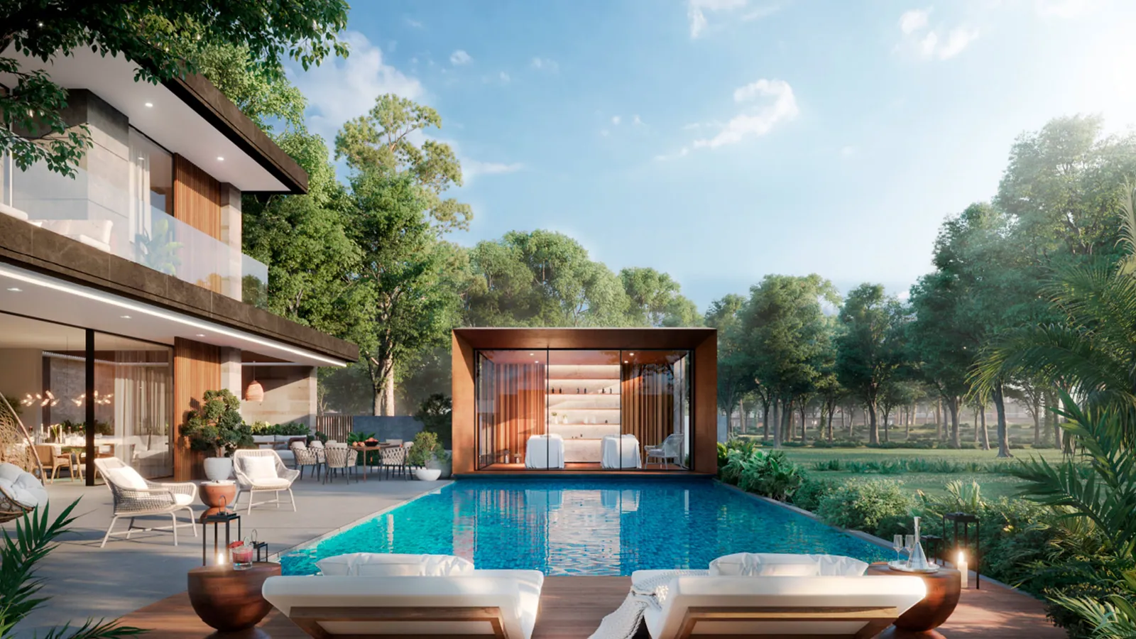 Alaya Gardens amenities in Tilal Al Ghaf, Dubai