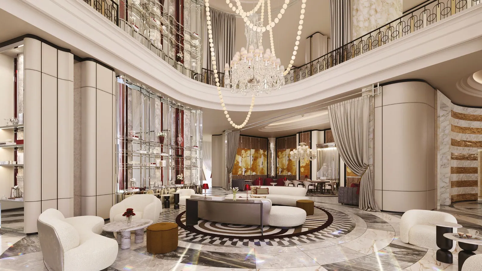 Baccarat interior in Business Bay, Dubai