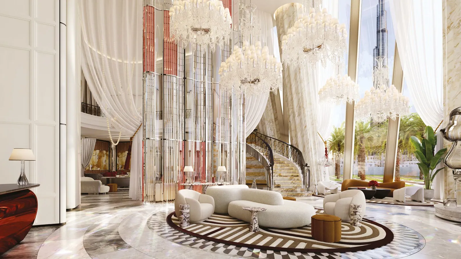 Baccarat interior in Business Bay, Dubai