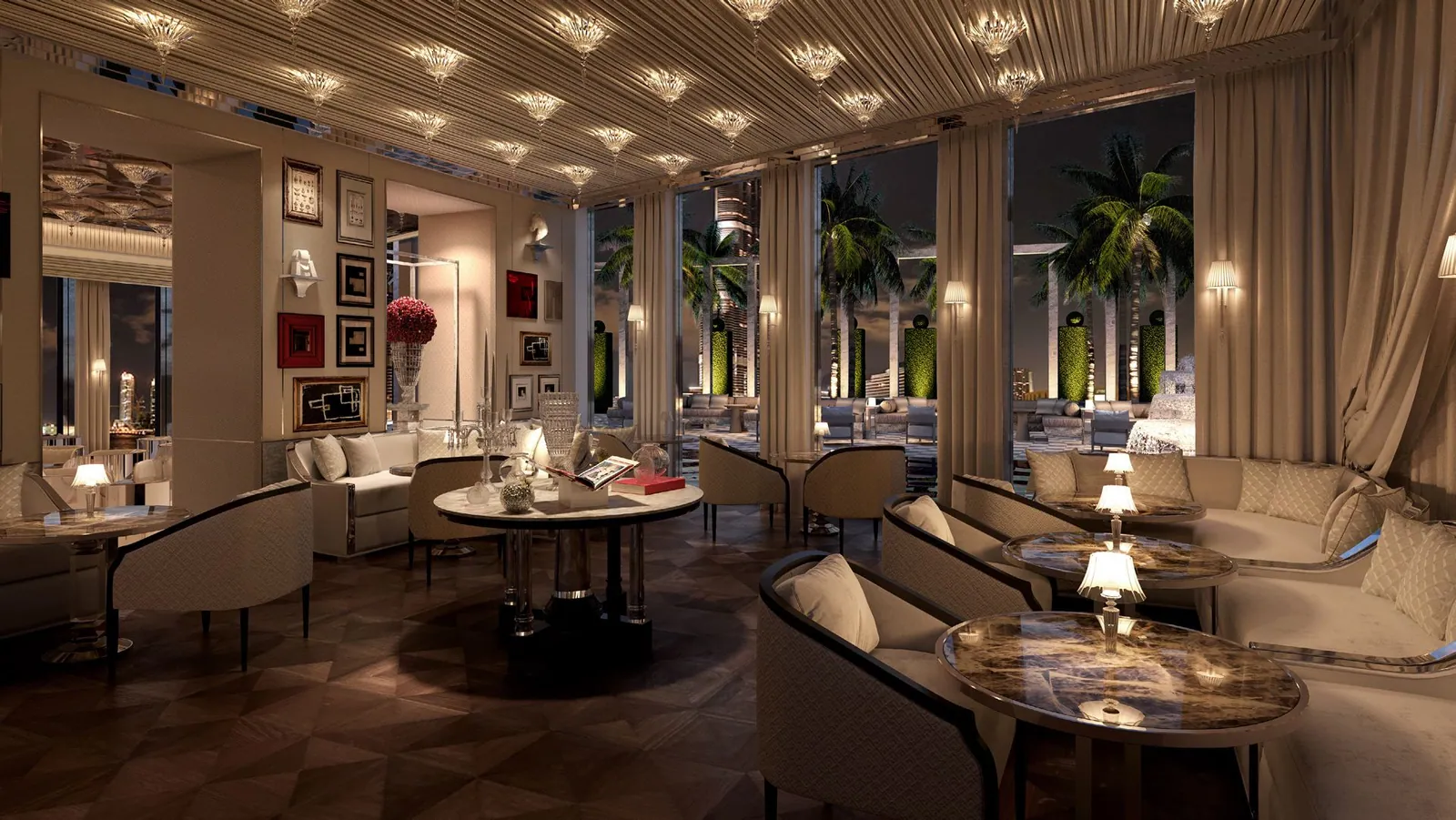 Baccarat interior in Business Bay, Dubai