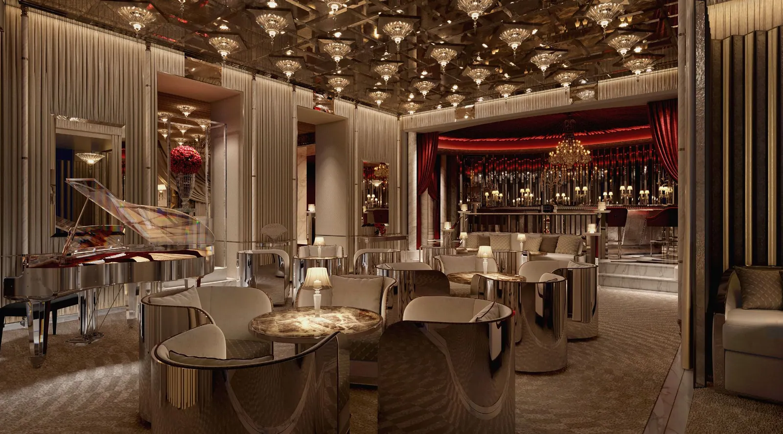 Baccarat interior in Business Bay, Dubai