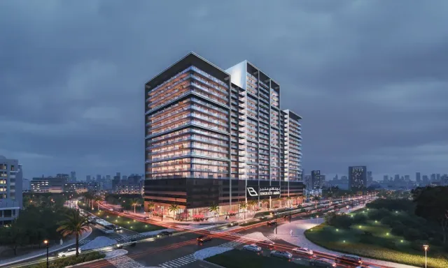 Binghatti Amber residential complex in Jumeirah Village Circle, Dubai