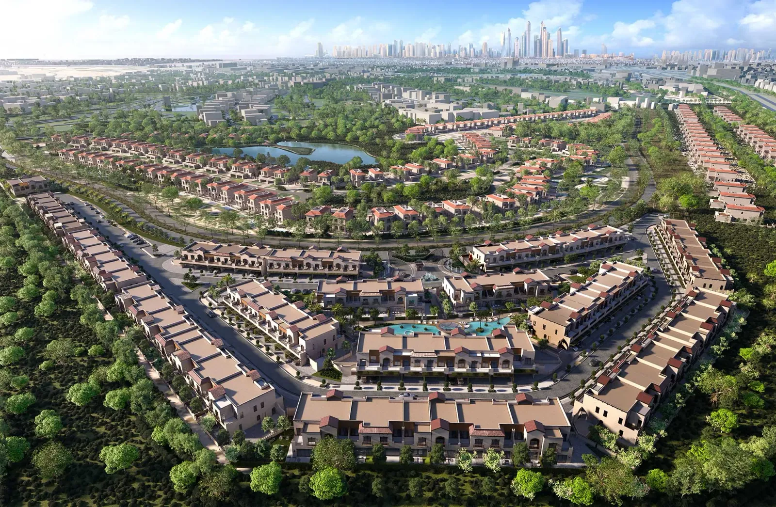 Jasmine Lane residential complex in Dubailand, Dubai