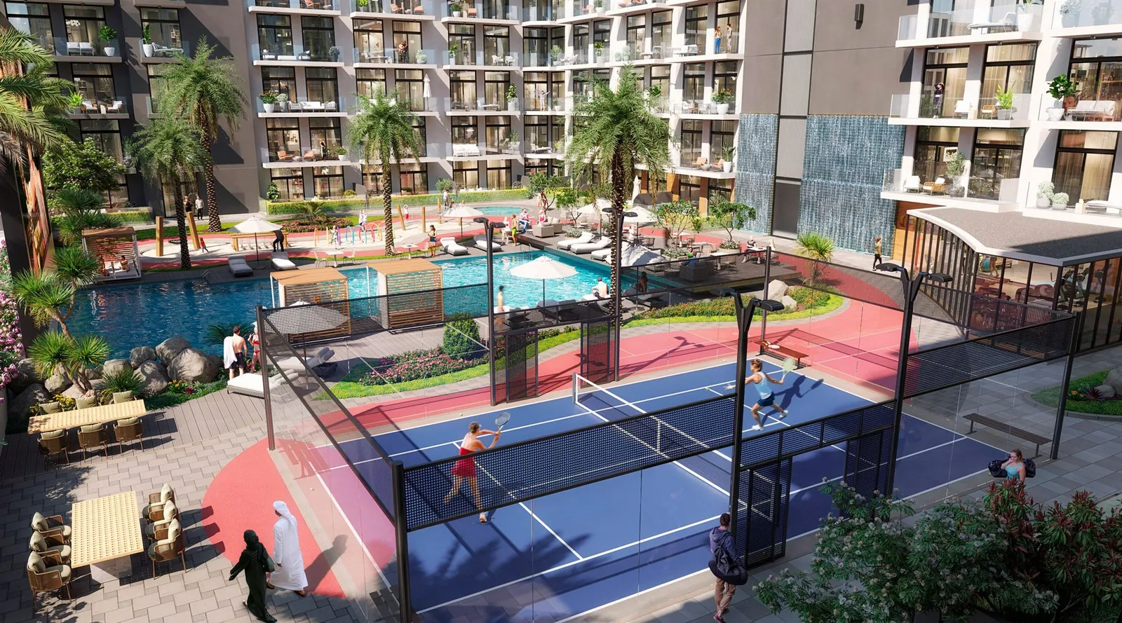 Laya Heights amenities in Studio City, Dubai