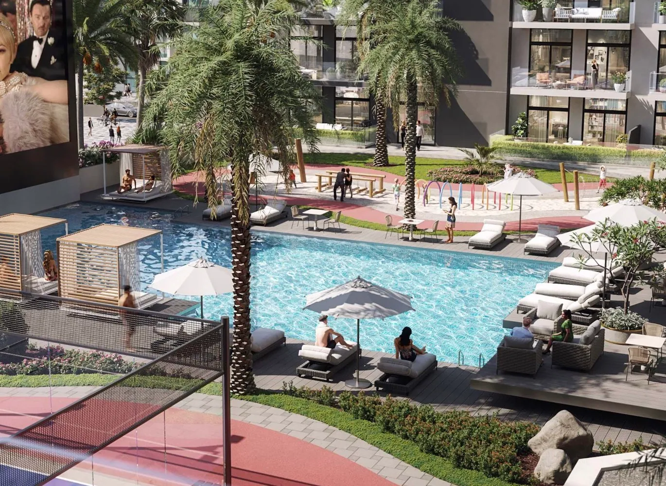 Laya Heights amenities in Studio City, Dubai