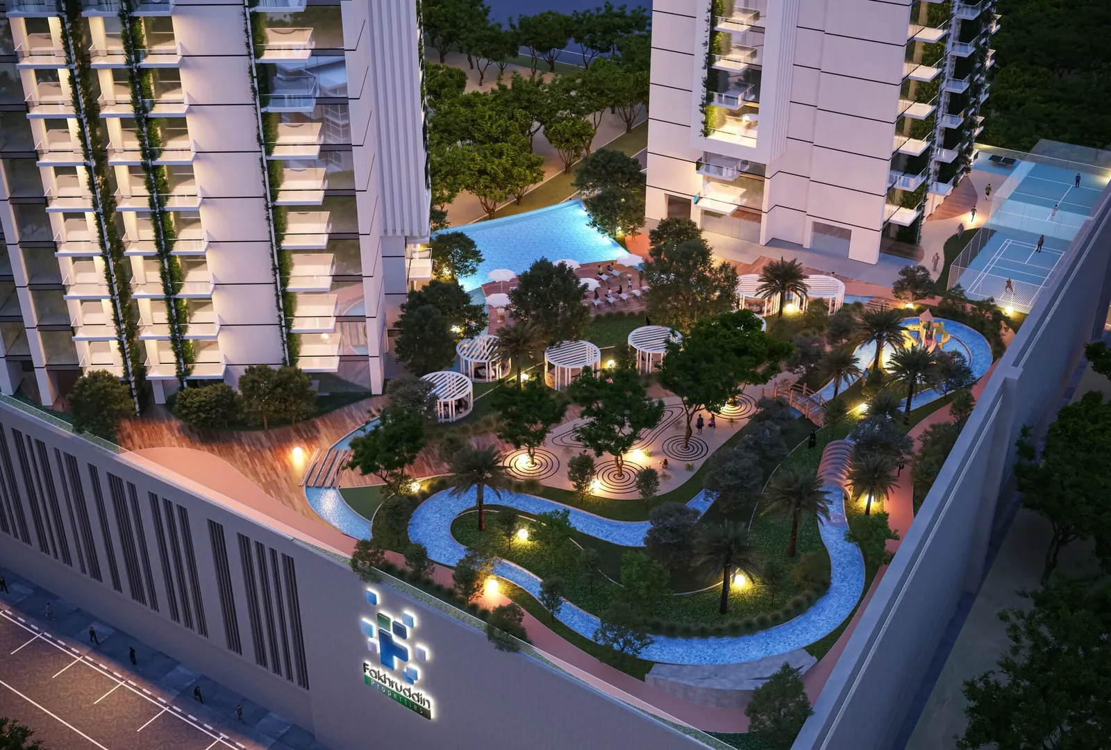 Maimoon Gardens Towers residential complex in Jumeirah Village Circle, Dubai