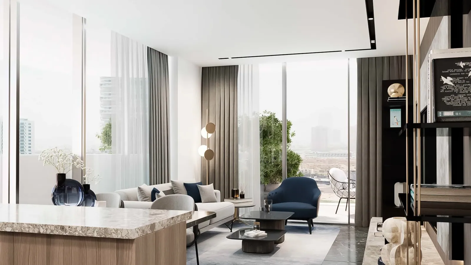 Mykonos interior in Studio City, Dubai