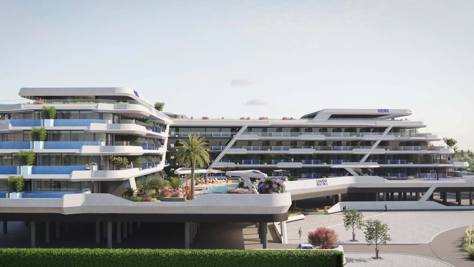 Mykonos residential complex in Studio City, Dubai