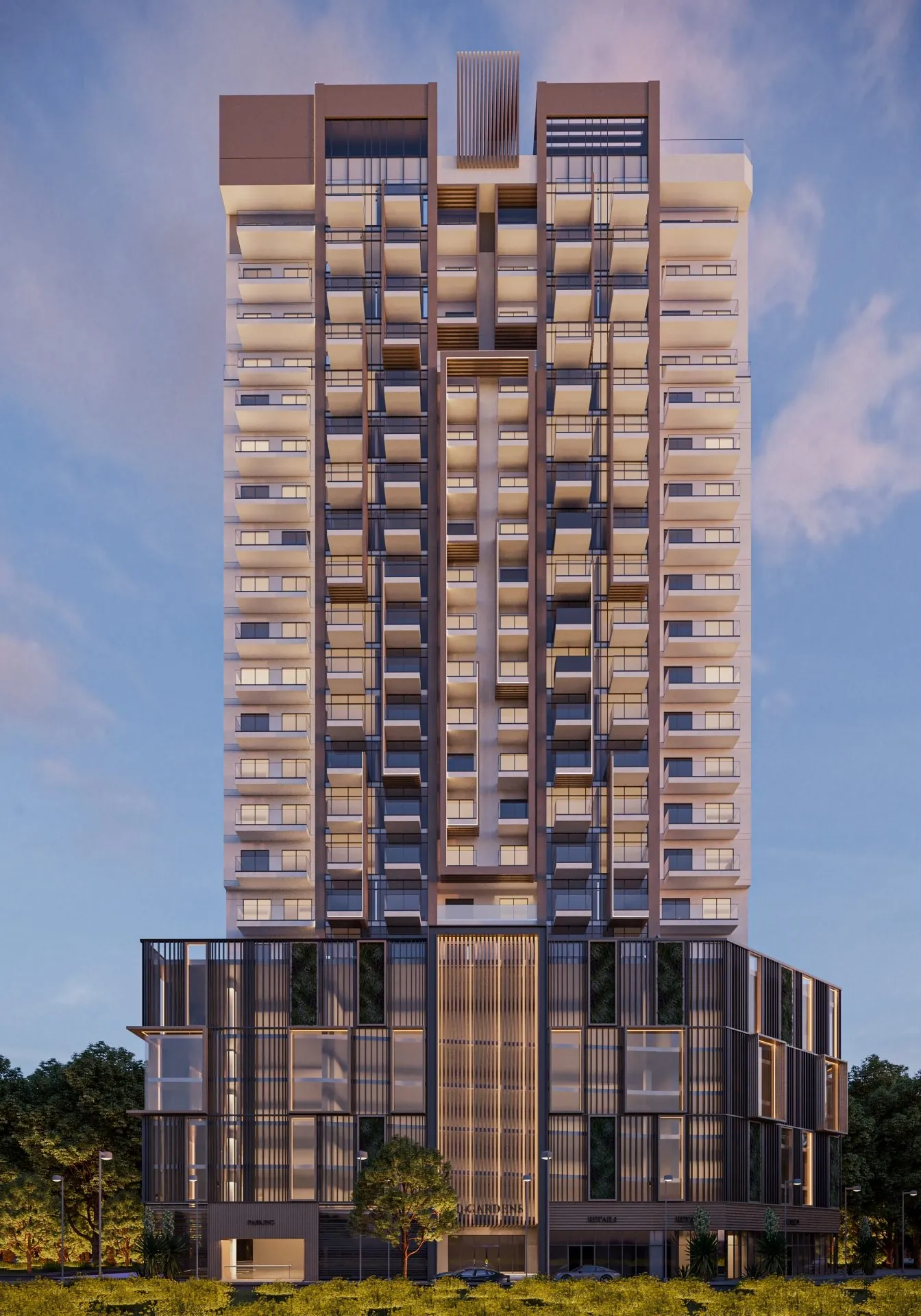 Q Gardens Lofts residential complex in Jumeirah Village Circle, Dubai