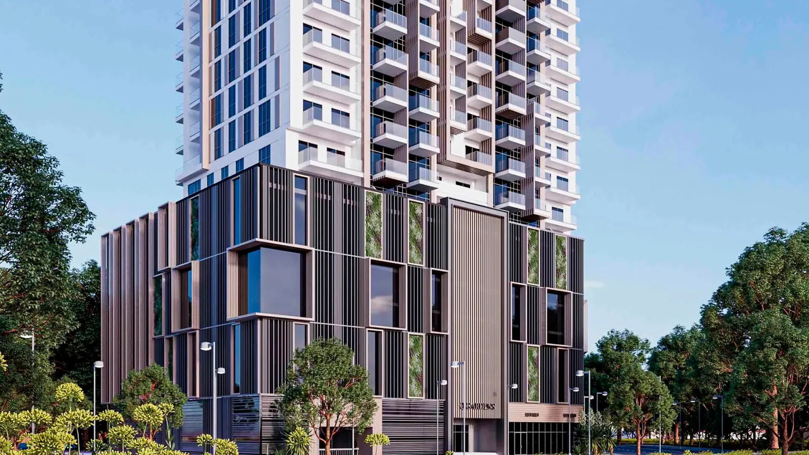 Q Gardens Lofts residential complex in Jumeirah Village Circle, Dubai
