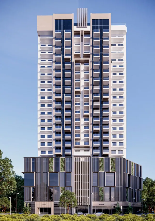 Q Gardens Lofts residential complex in Jumeirah Village Circle, Dubai