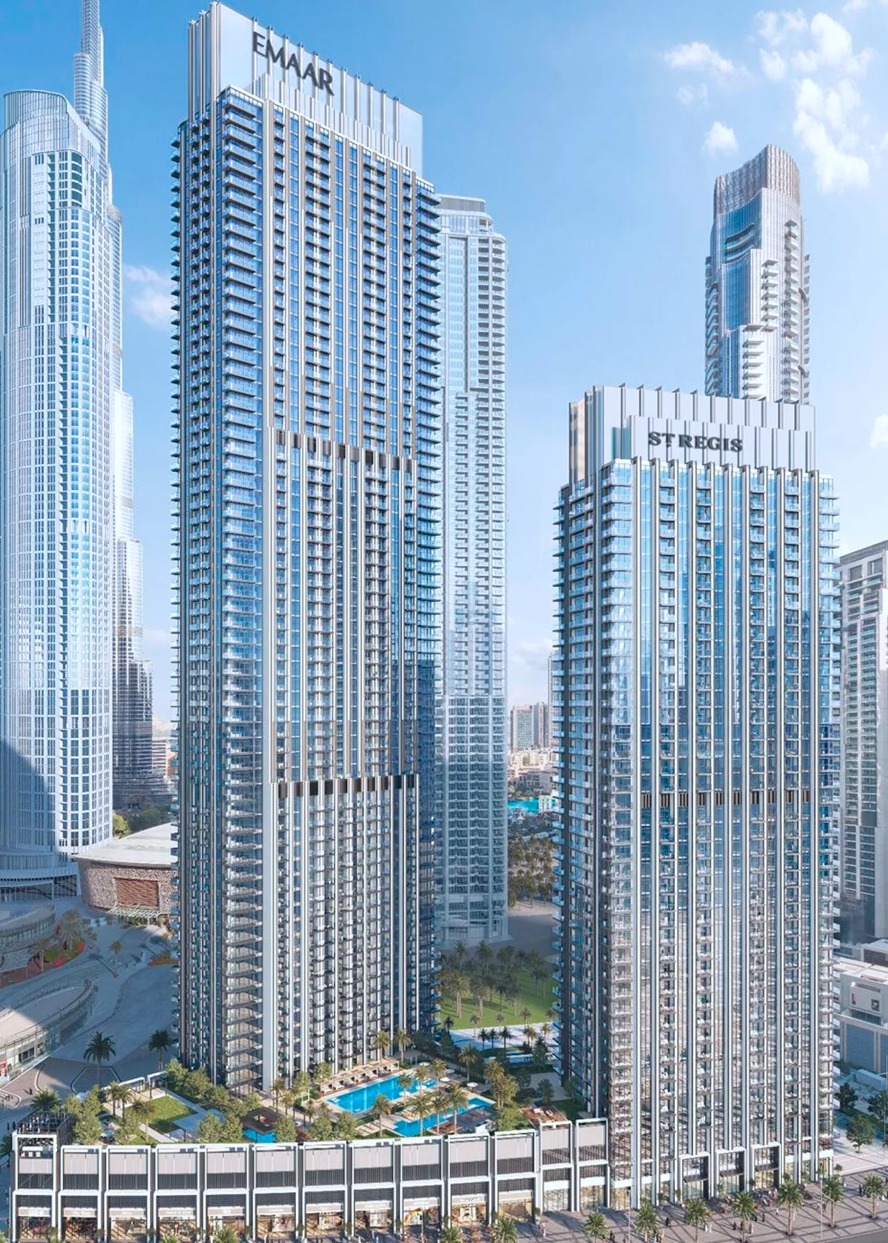 St. Regis Residences residential complex in Downtown Dubai, Dubai