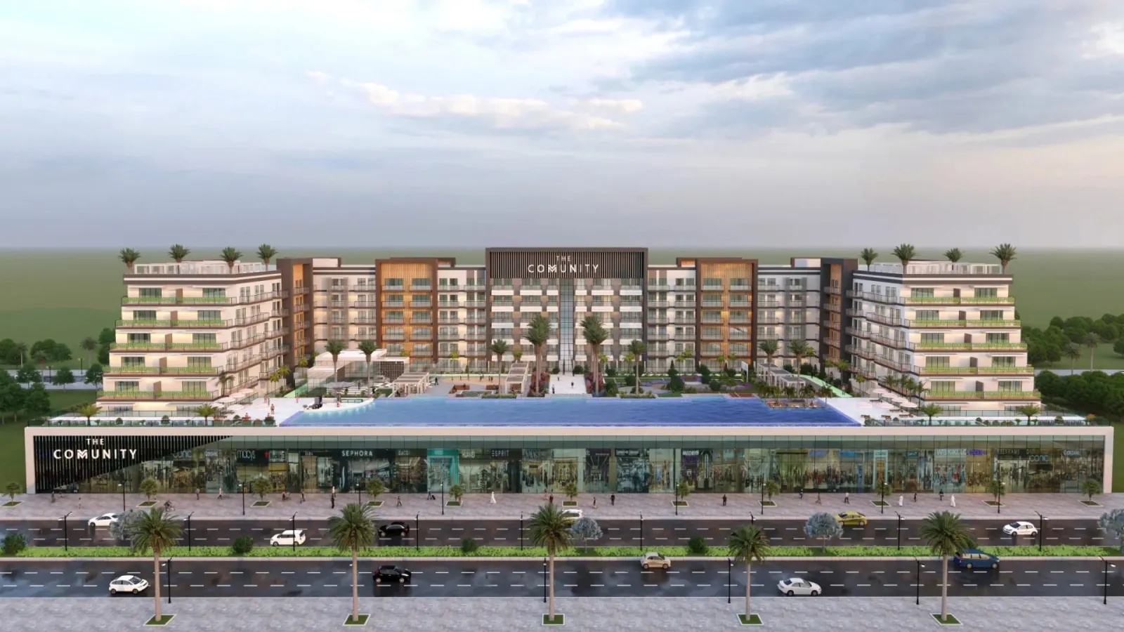 The Community 2 residential complex in Motor City, Dubai