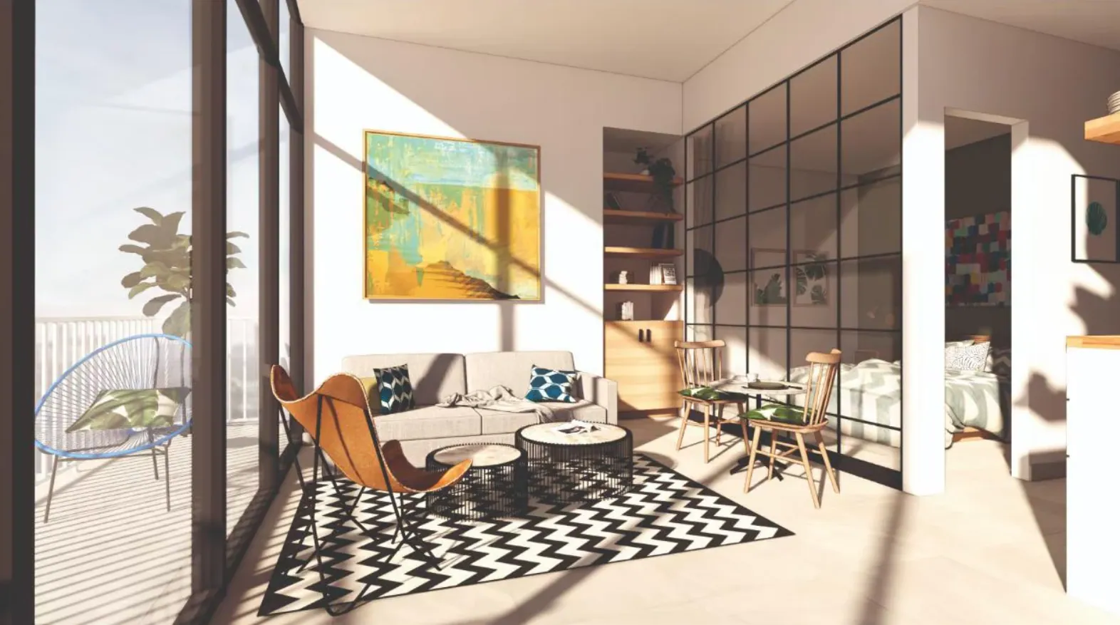 The Community 2 interior in Motor City, Dubai